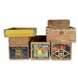 (7) Vintage Wooden Crates