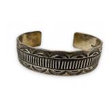 Wilbert Benally Sterling Silver Cuff Bracelet