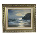 Seascape Oil on Canvas Signed Dario