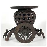 Vintage Asian Cast Iron Rickshaw Planter