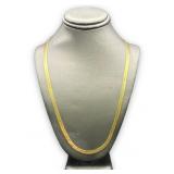 14K Gold Italian Herringbone Necklace
