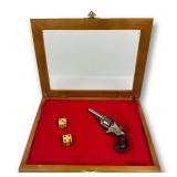 Vintage You Bet .22 Cal Revolver & Dice In Case
