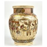 Japanese Satsuma Hand Painted Porcelain Vase