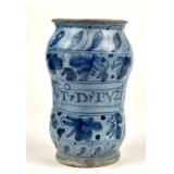 Antique Italian Majolica Apothecary Jar