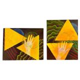 Pair of Spencer Silver Oil on Canvas