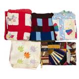 (5) Vintage Quilts Including "Dresden Plate"