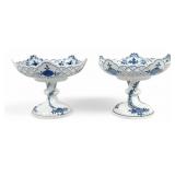 Pair of Meissen "Blue Onion" Compotes