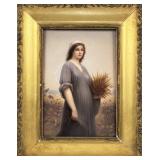 KPM Porcelain Plaque of Ruth After Landelle