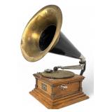Victor Model M Phonograph W/ Oak Case