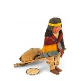 Native American Skookum Doll Pulling Travois
