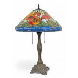 Vintage Stained Glass Lamp