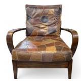Bentwood Leather Patchwork Lounge Chair