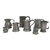 (8) Pewter Tankards/Mugs
