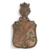 Vintage Wood "Coat Of Arms" Wall Plaque