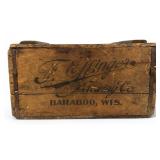 Effinger Brewing Co. Wooden Beer Crate Wis