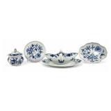 (4) Meissen Â"Blue Onion" Serving Pieces