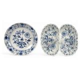 (2)  Meissen "Blue Onion" Serving Dishes