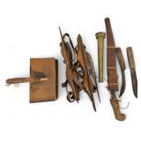 Group Of Vintage Tools Including Skinning Knife