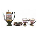 Royal Bayreuth China Scenic Chocolate Set