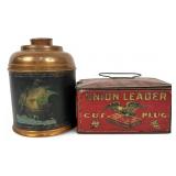 Vintage Tobacco Humidor & Tobacco Tin