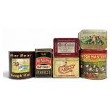 (6) Vintage Tobacco Tins Including Cinco