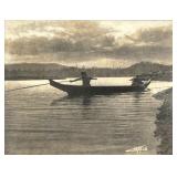 Edward Curtis "Ready for the Cast" Photograph