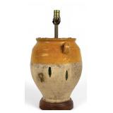 Antique French Confit Pot Lamp