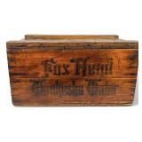 Fox Head Wooden Beer Crate