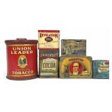 (6) Vintage Tobacco Tins Including Webster