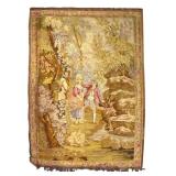 Antique Romantic 19th Century French Tapestry