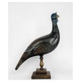 Casey Edwards Carved Wood Turkey Sculpture