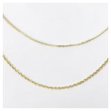 (2) Ladies 14K Gold Necklaces