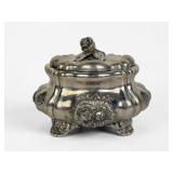 .800 Silver Art Nouveau Floral Box