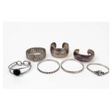 Group of (7) Sterling Bracelets