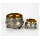 (2) Latvian .875 Silver Salt Cellars