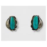 Dorothy Secatero Sterling & Turquoise Earrings