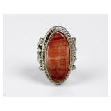Navajo Spiny Oyster Shell & Silver Ring