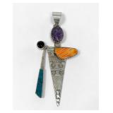 Prairie Fire Multi-Stone Sterling Silver Pendant