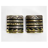 T & R Singer Sterling Navajo Earrings