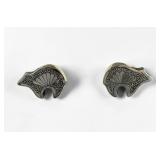 Navajo Sterling Silver Bear Earrings