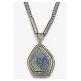 Leonard Nez Sterling Silver & Turquoise Pendant