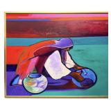 John Nieto 'Maria' Acrylic on Canvas