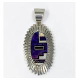 Randy Hoskie Navajo Sterling Silver, Sugilite,...