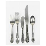 (42pc) Wallace 'Rose Point' Sterling Flatware Set