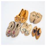 (5) Pairs of Child's Native American Beaded...