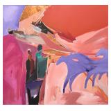Jack Eggman 'Horse Riders' Oil & Mixed Media on...