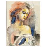 Jean Dufy "Au Spectacle" Gouache & Graphite on...