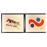 Pair of Alexander Calder Braniff Airlines...