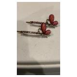 Pink Butterfly Hair Pins