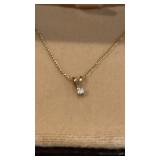 14k Gold Necklace with Star of Africa Diamond